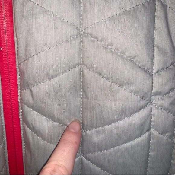 Helly Hansen Women's Prime Ski Jacket Nordic Pink Grey Quilted Faux Fur Trim L - Picture 10 of 10